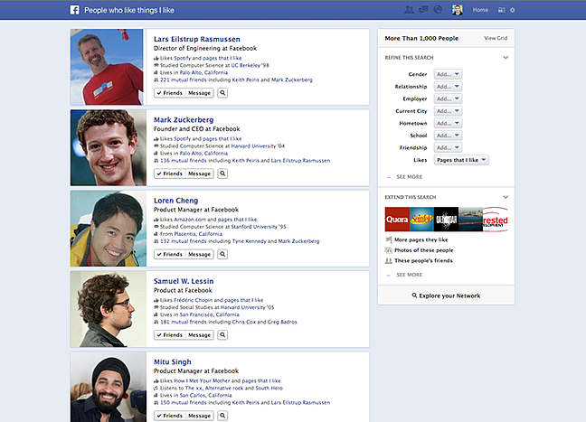 Facebook stellt Graph Search mit Bing-Integration vor
