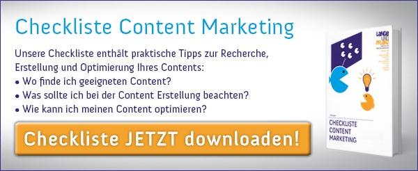 Checkliste Content Marketing