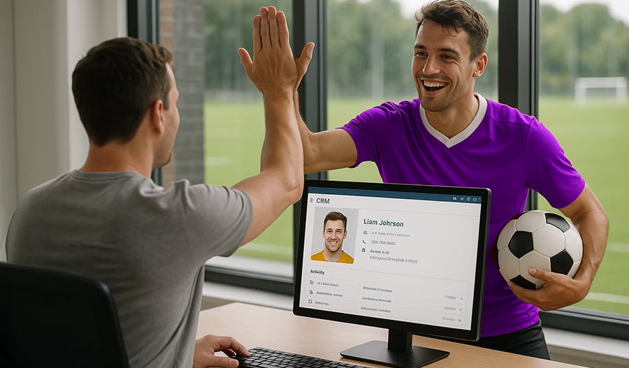 HubSpot CRM für Vereine im Vergleich_20251124_1758_Motiviertes-Büro-High-Five_simple_compose_900x527px