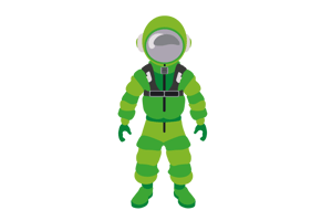 Astronaut-grün
