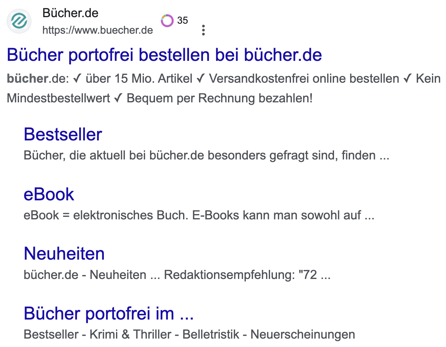 Bild als Beispiel Google Ad mit Textzeilen