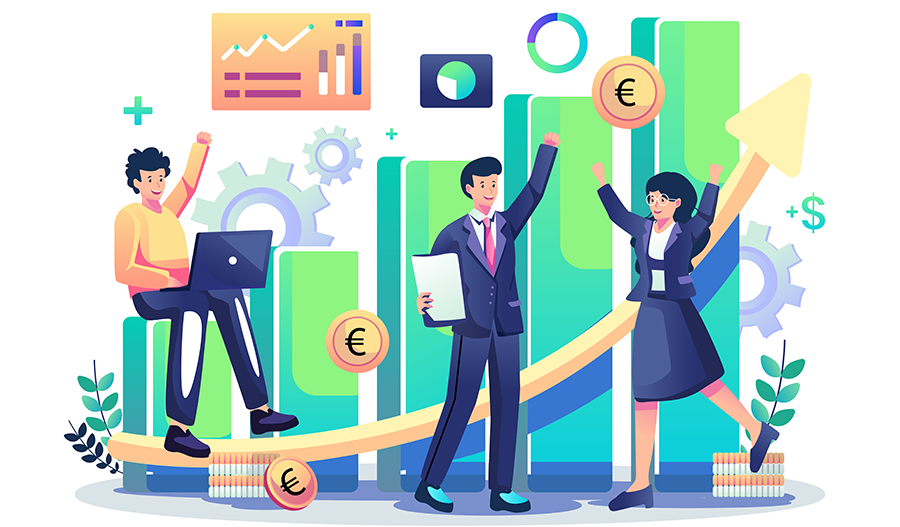 Was ist Revenue Marketing? Definition, Prinzipien und Voraussetzungen_Business-4-Illustration---Agnytemp_900x527px