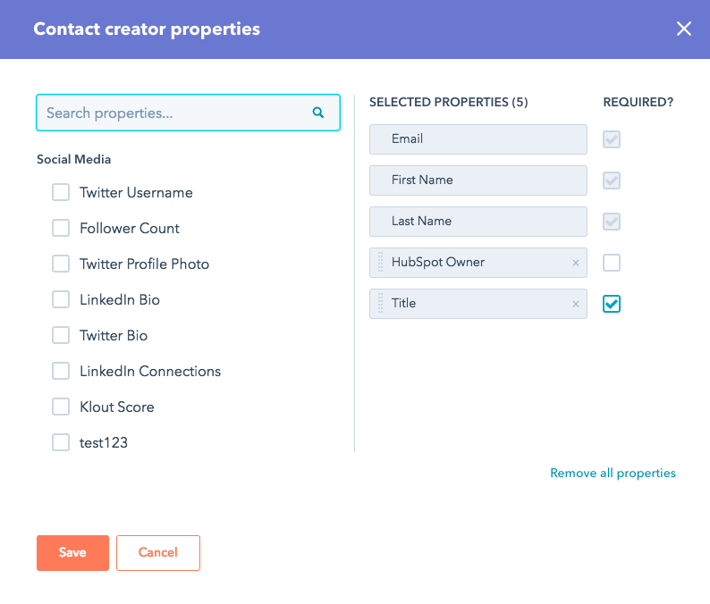 HubSpot CRM Pflicht-Eigenschafte festlegen