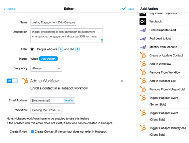 Woopra Integration HubSpot - Kampagnen