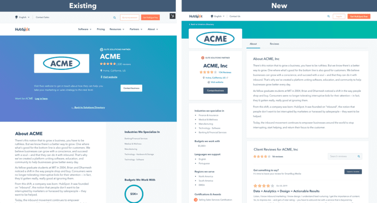 neue Profilseite HubSpot