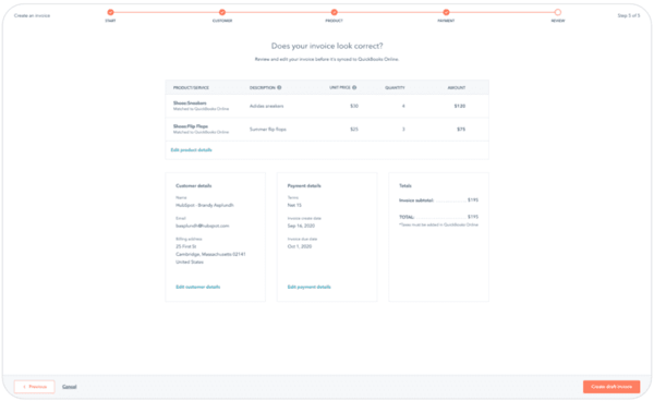 HubSpot Rechnung