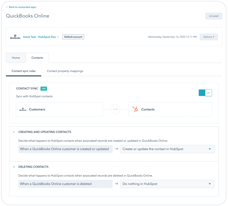 Accounting-Anwendungen HubSpot
