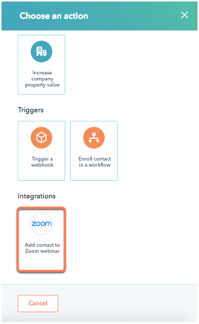 Zoom in Workflows verwenden