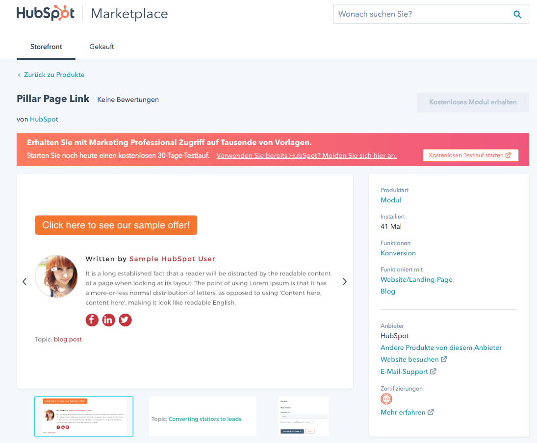 Pillar Page Modul