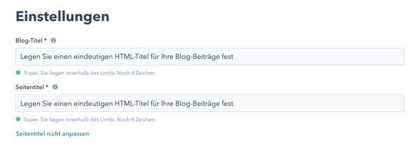 Blog-HTML ändern