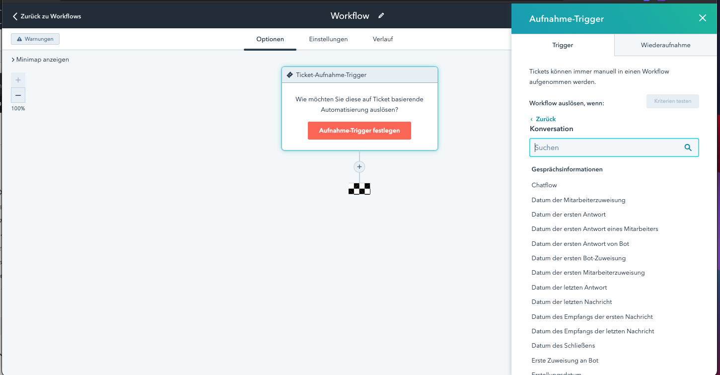 Konversationsbasierter Workflow 