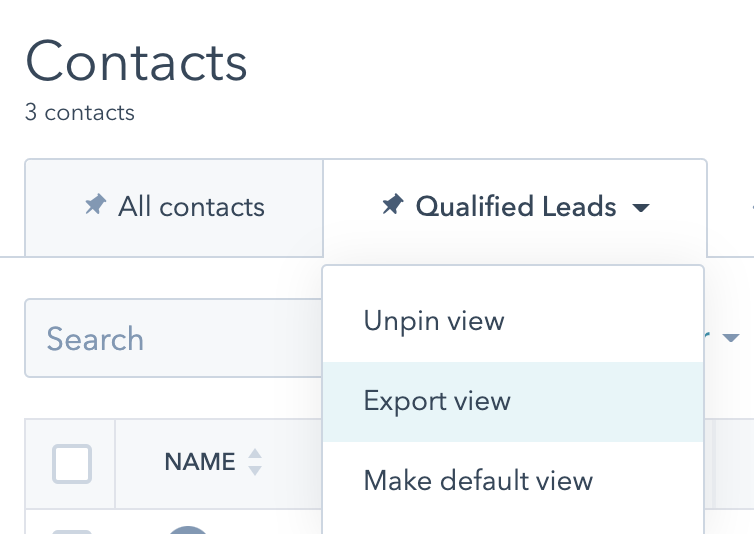 CRM neues Layout - Export
