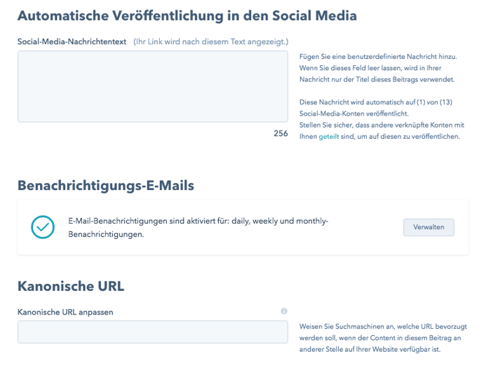 Kanonische URL anpassen