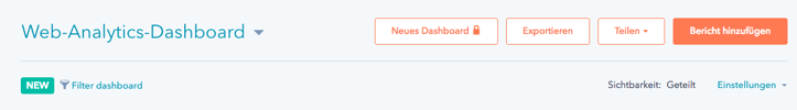 Web-Analytics-Dashboard mit Filter-Funktion