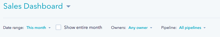Sales Dashboard vor dem Update