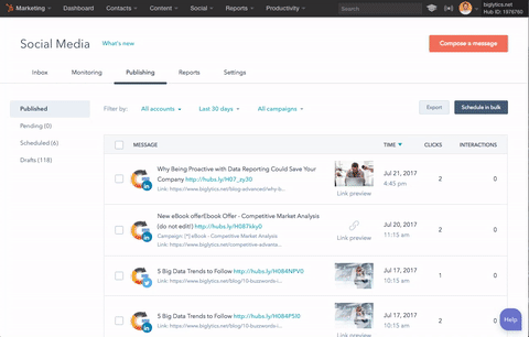 HubSpot Facebook Video Post erstellen