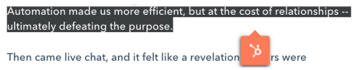 HubSpot Collect Zitate anheften