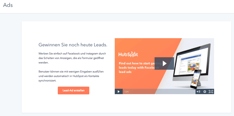 Ads in HubSpot