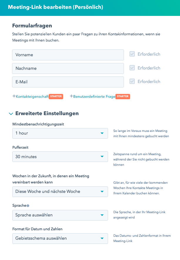 Datum und Sprache einstellen