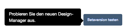 Design Manager – zur Betaversion wechseln