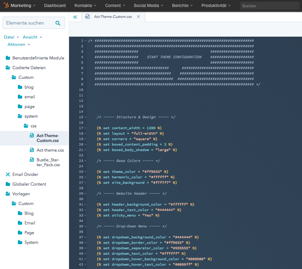Design Manager – Code-Editor
