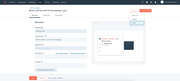 Hubspot Update (Meetings)- Klonen von Meetings-Planungsseiten_2