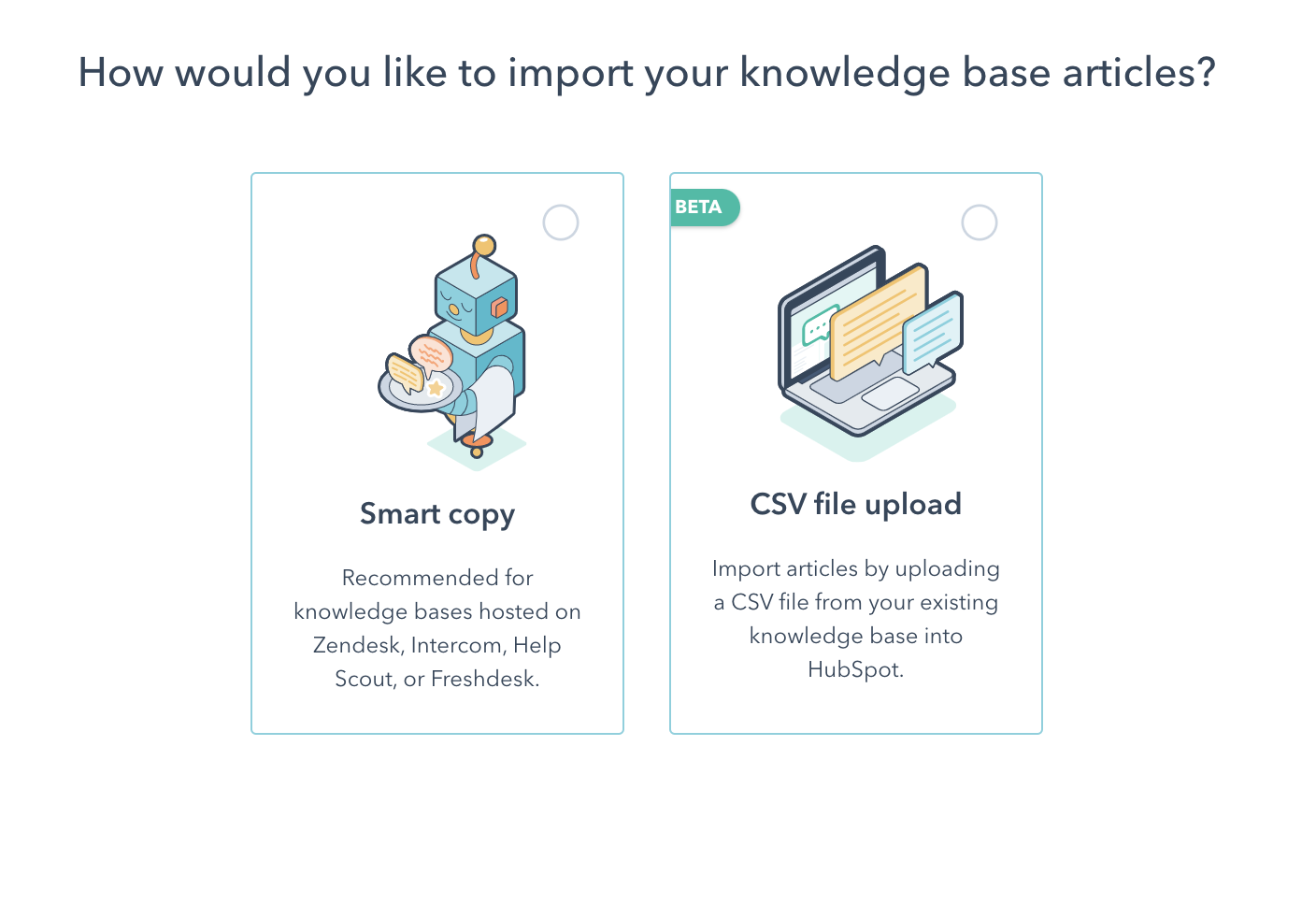 Import Export Knowledge Base HubSpot via CSV