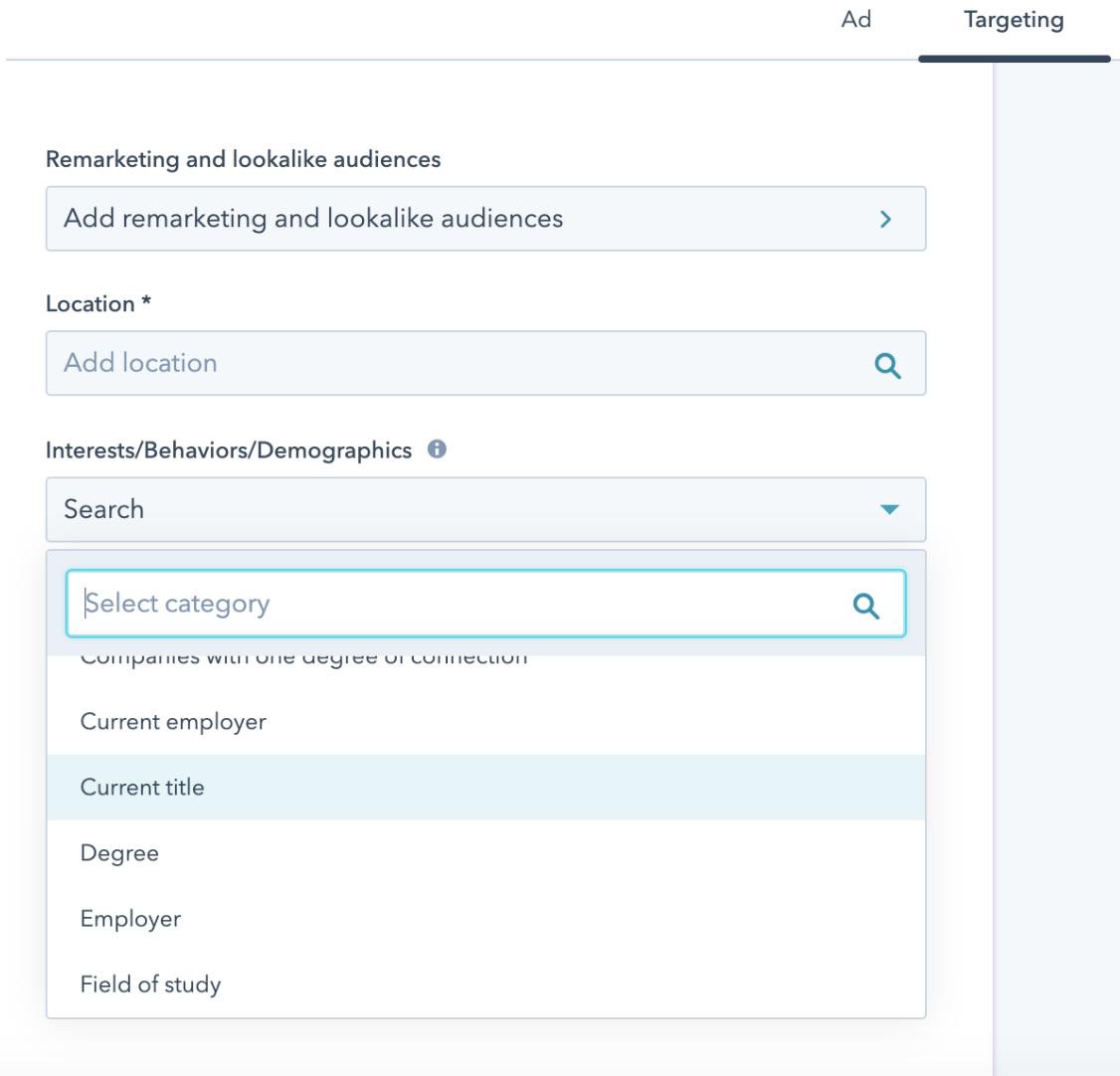 Targeting: Problemlose Erstellung von LinkedIn Lead Gen Ads in Hubspot
