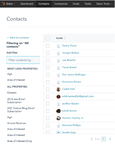 HubSpot Update Filtermöglichkeit CRM und HubSpot Marketing Filter hinzufügen nachher