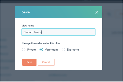 HubSpot Update Filtermöglichkeit CRM und HubSpot Marketing Filter teilen