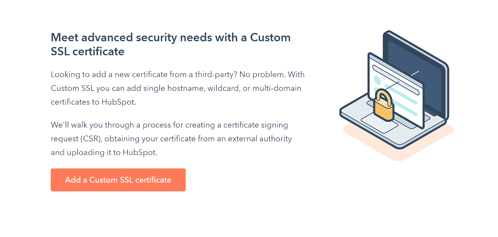 benutzerdefiniertes SSL-Zertifikat in HubSpot