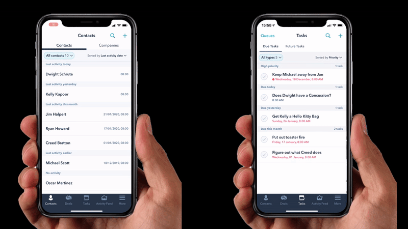HubSpot Update: Verwalten Sie Ihre Aufgaben auf dem Handy