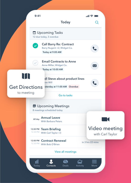 Today View Mobile App HubSpot