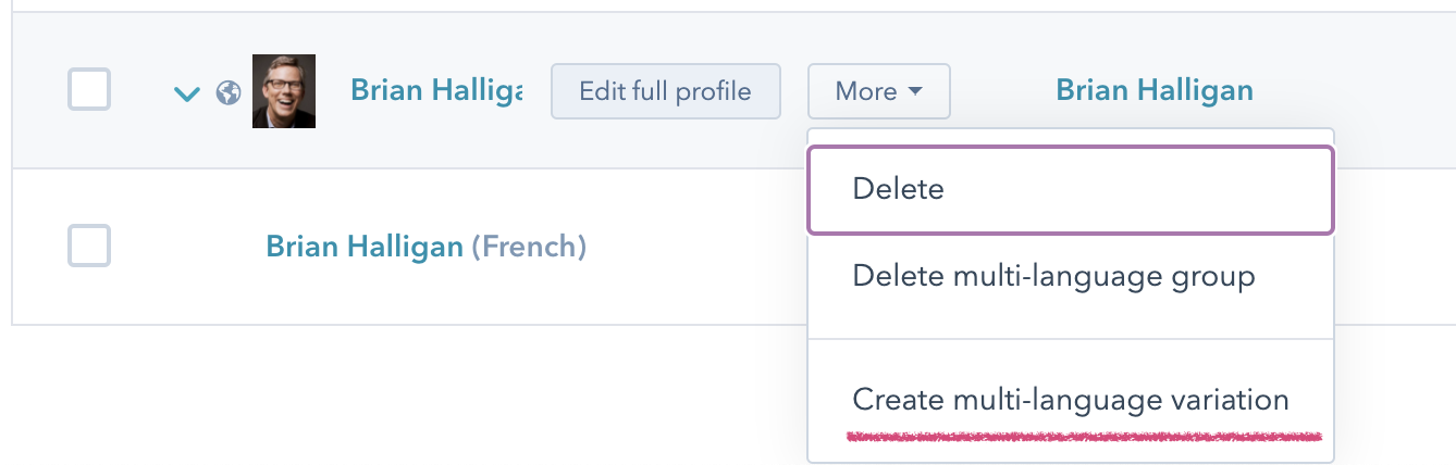 HubSpot Update: Blog-Autorenprofile in mehreren Sprachen erstellen