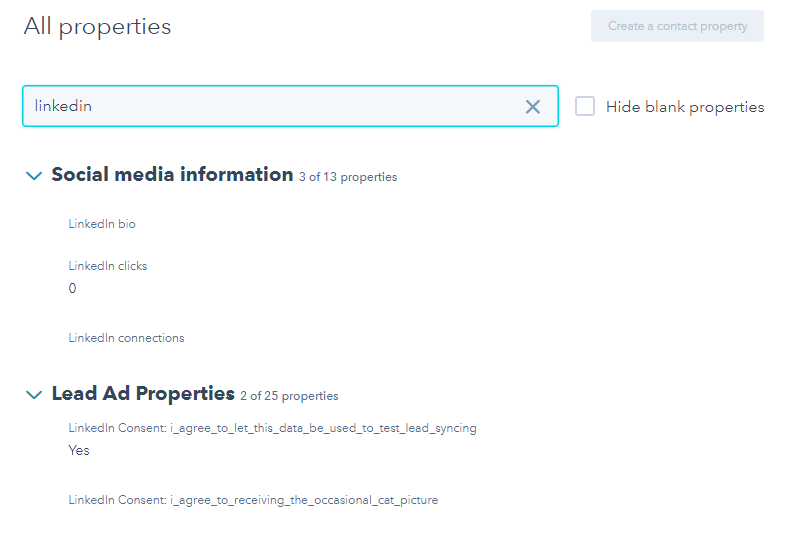 Lead Ad Properties