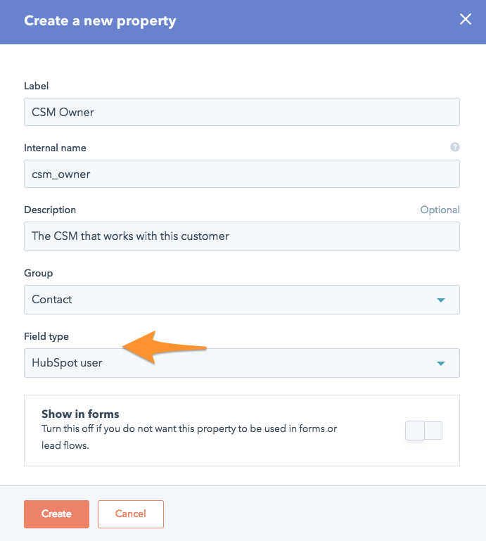 Eigenschaft HubSpot User