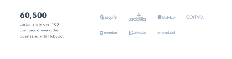 Bildschirmfoto Social Proof Beispiele HubSpot Home Page End