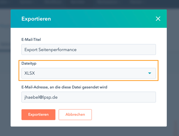 Anleitung Content Audit in HubSpot_Exportieren
