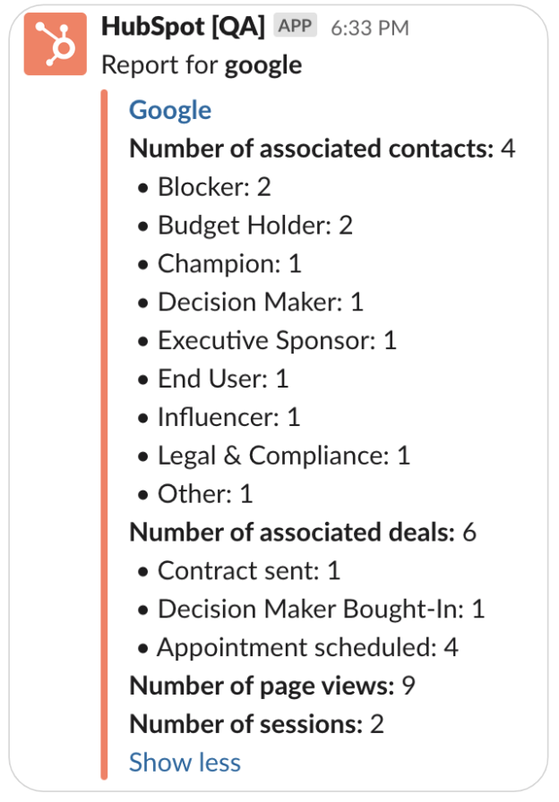 Reporting - Slack 2