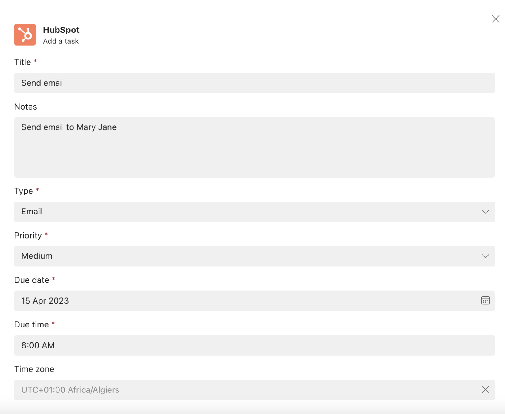 Bildschirmfoto Add task