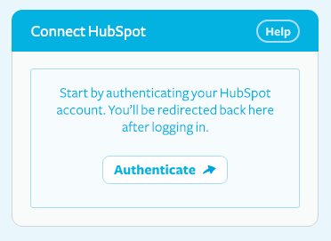 HubSpot Authentifizierung