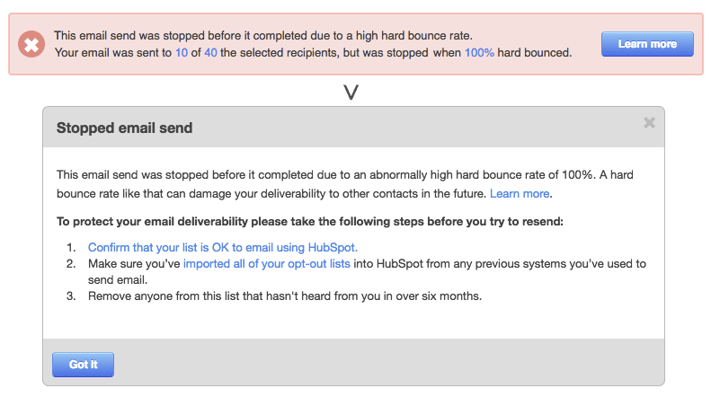 Gestoppter E-Mail-Versand