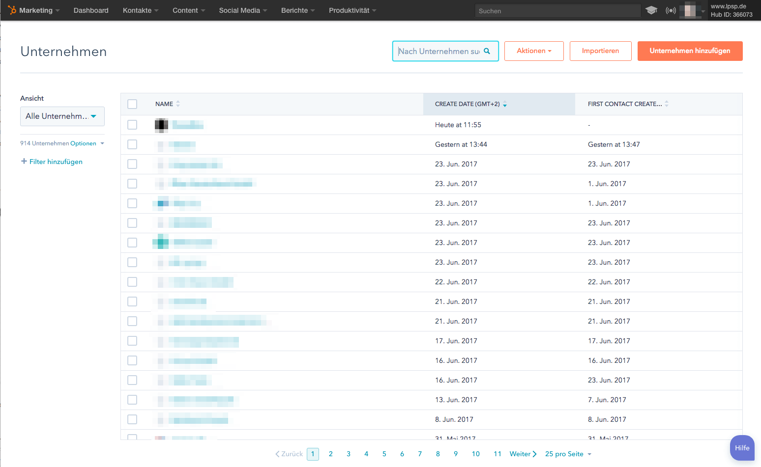 Unternehmensdatenbank nun auch im HubSpot Marketing Tool verfügbar