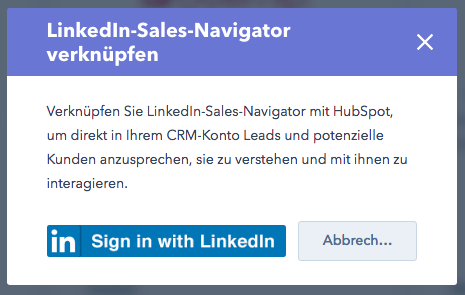 Der LinkedIn Sales Navigator trifft auf das HubSpot CRM