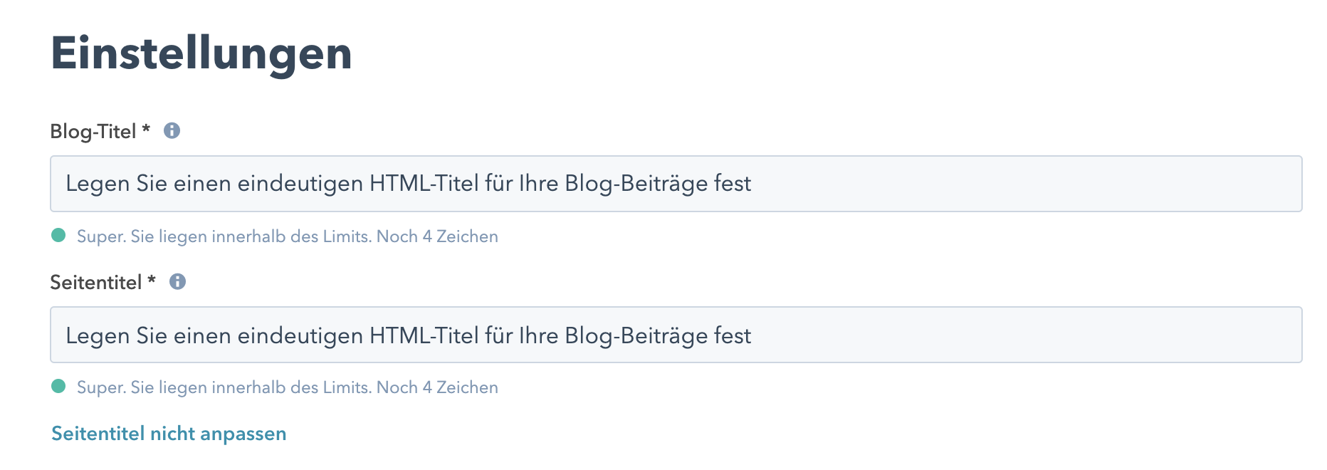 Legen Sie einen eindeutigen HTML-Titel für Ihre Blog-Beiträge fest