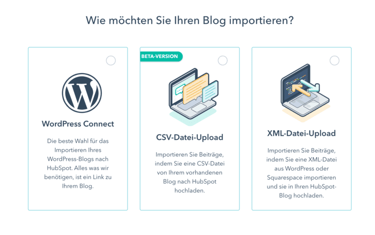Importieren Sie Ihren Blog mit einer CSV-Datei in HubSpot