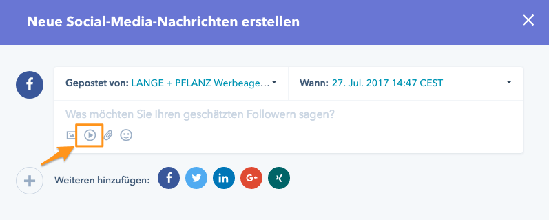 Das HubSpot Social Media Tool unterstützt jetzt auch Facebook Videos