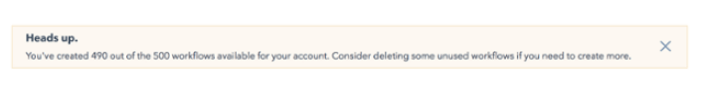 Vorsicht: HubSpot setzt ein Servicelimit für Workflows
