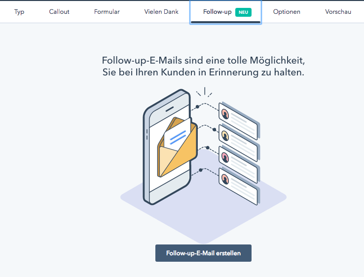 [Beta] Follow-up E-Mail jetzt auch für den Lead-Flow verfügbar