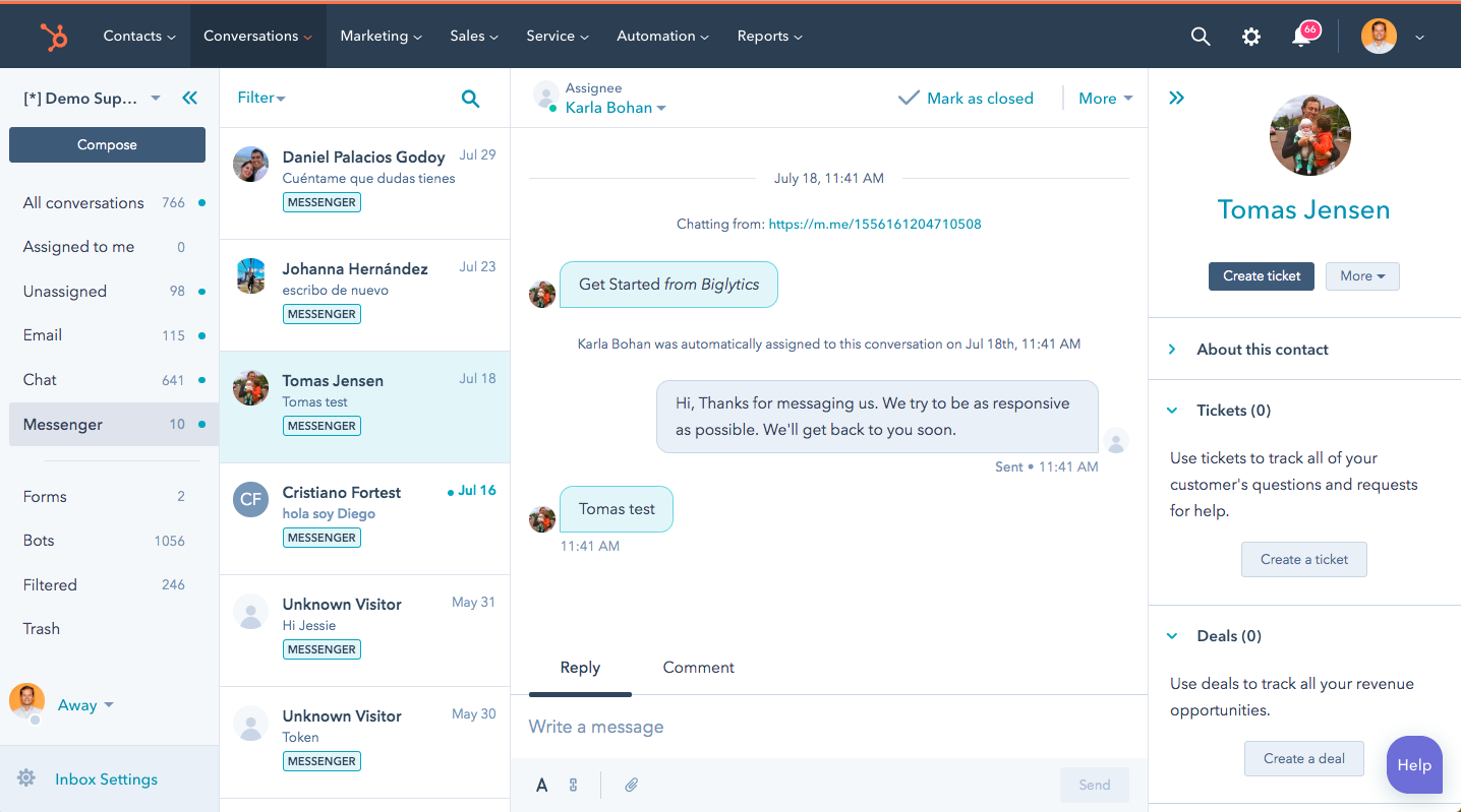 Inbound 2019 Update: Integration des Facebook Messengers